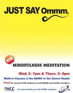 meditation seminars poster "just say ommm"